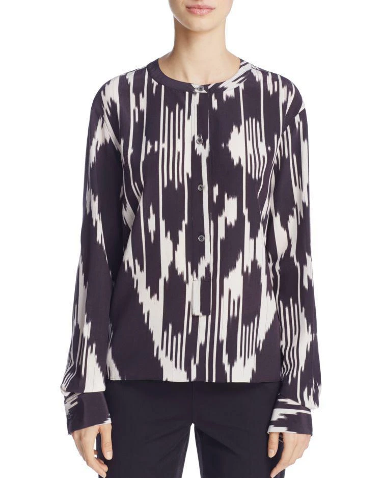 商品Theory|Theory Isalva Abstract-Print Silk Top,价格¥1339,第1张图片