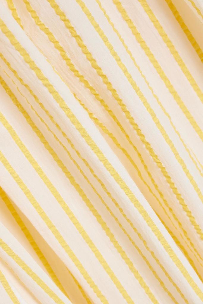 商品Rosie Assoulin|Pleated striped cotton-seersucker midi skirt,价格¥3334,第6张图片详细描述