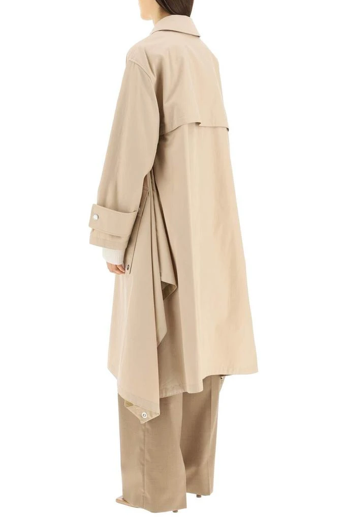 商品Burberry|OVERSIZED GABARDINE TRENCH COAT WITH DRAPING,价格¥8387,第4张图片详细描述