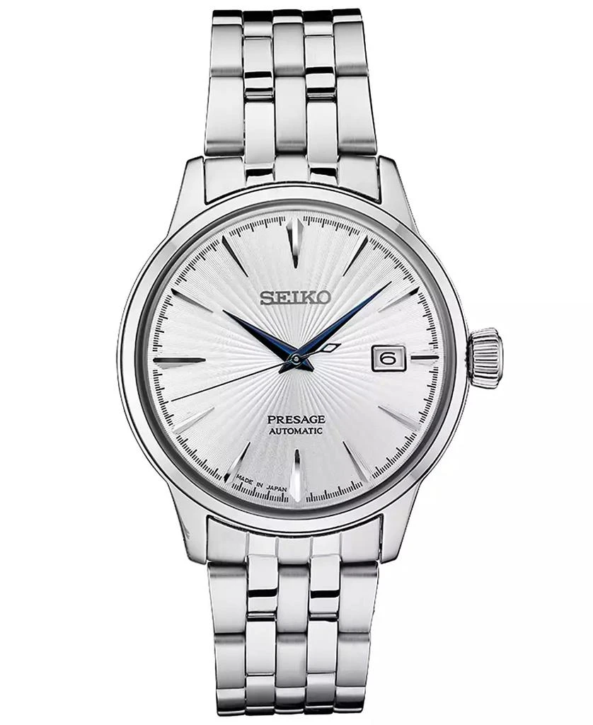 商品Seiko|Men's Automatic Presage Stainless Steel Bracelet Watch 40.5mm,价格¥3349,第1张图片