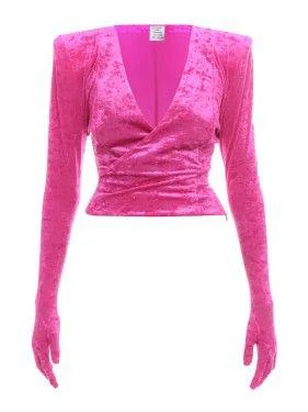 商品Vetements|Chenille Top With Gloves Detail,价格¥4222,第3张图片详细描述