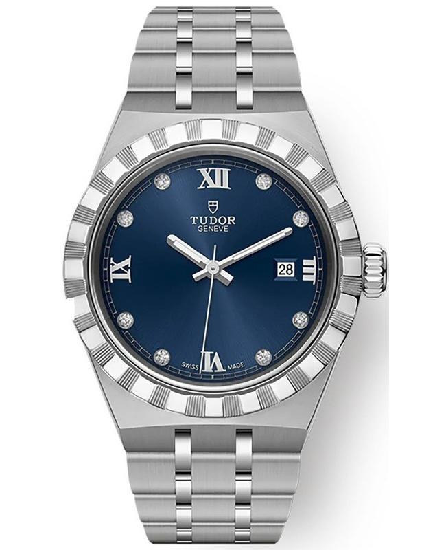 商品Tudor|Tudor Royal Blue Diamond Dial Stainless Steel Unisex Watch M28300-0007,价格¥19774,第1张图片