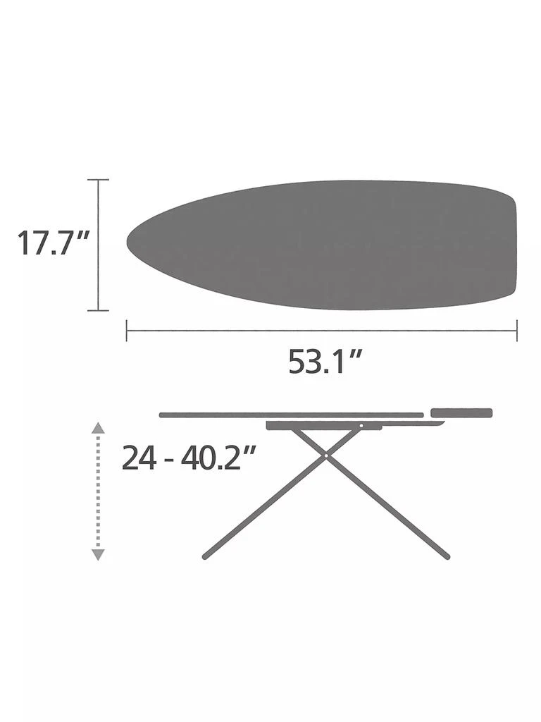 Ironing Board Size D with Heat Resistant Iron Parking Zone 商品