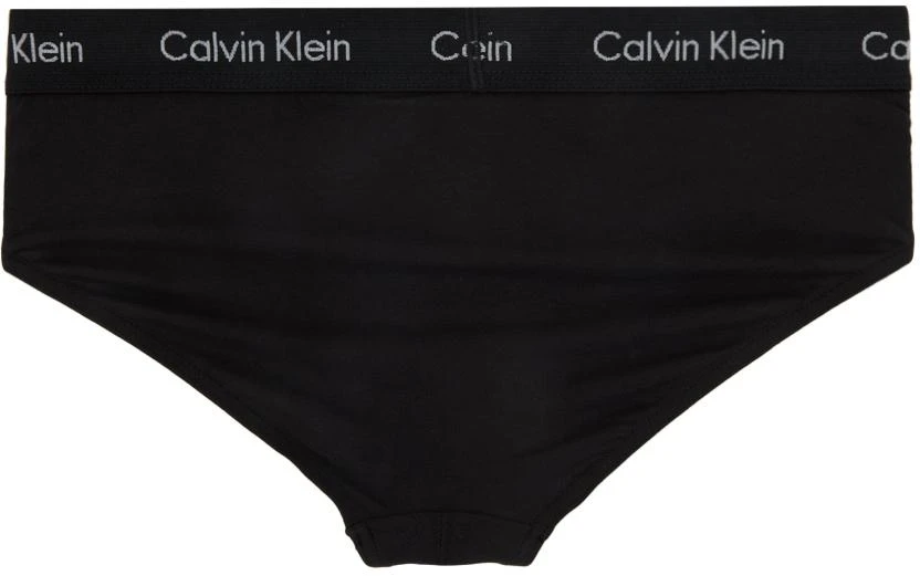 商品Calvin Klein|3-Pack Black Cotton Stretch Hip Briefs,价格¥210,第3张图片详细描述