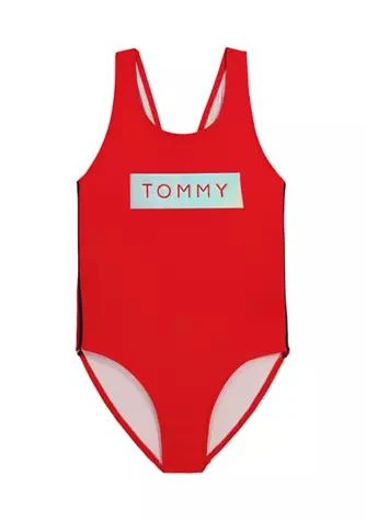 商品Tommy Hilfiger|Hilfiger Girl 7 16 Logo One Piece Swimsuit,价格¥97,第1张图片