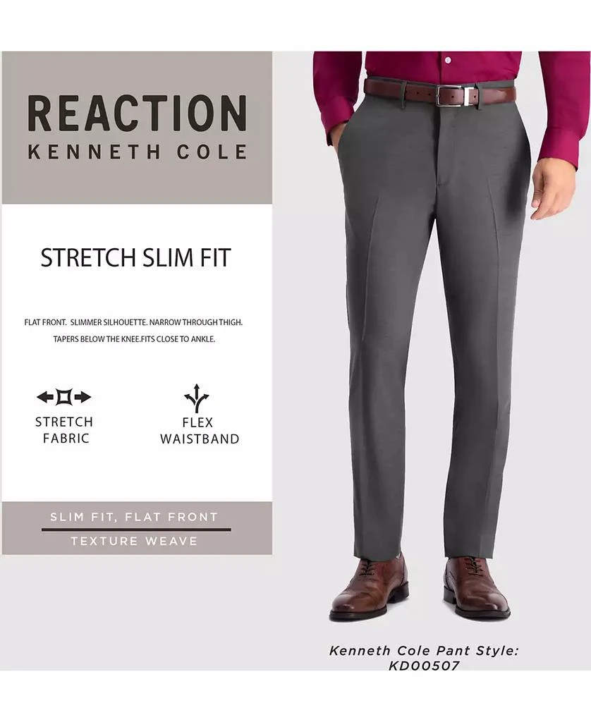 商品Kenneth Cole|Men's Slim-Fit Stretch Premium Textured Weave Dress Pants,价格¥751,第4张图片详细描述