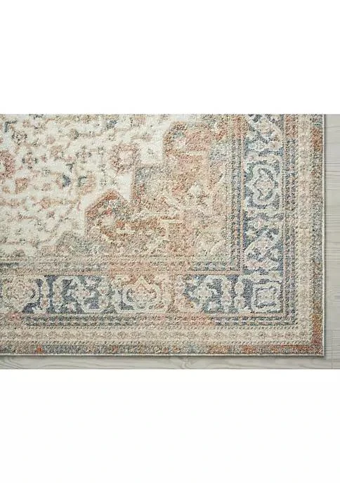 商品belk|Home Abani Aria Ari120a Contemporary Cream And Navy Medallion Area Rug,价格¥914,第3张图片详细描述