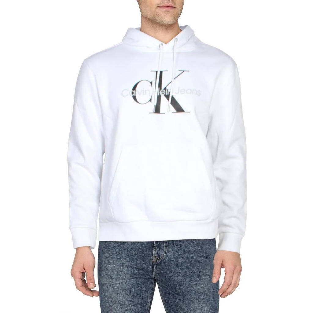 商品Calvin Klein|Calvin Klein Men's Monogram Logo Fleece Lined Hoodie,价格¥271,第1张图片