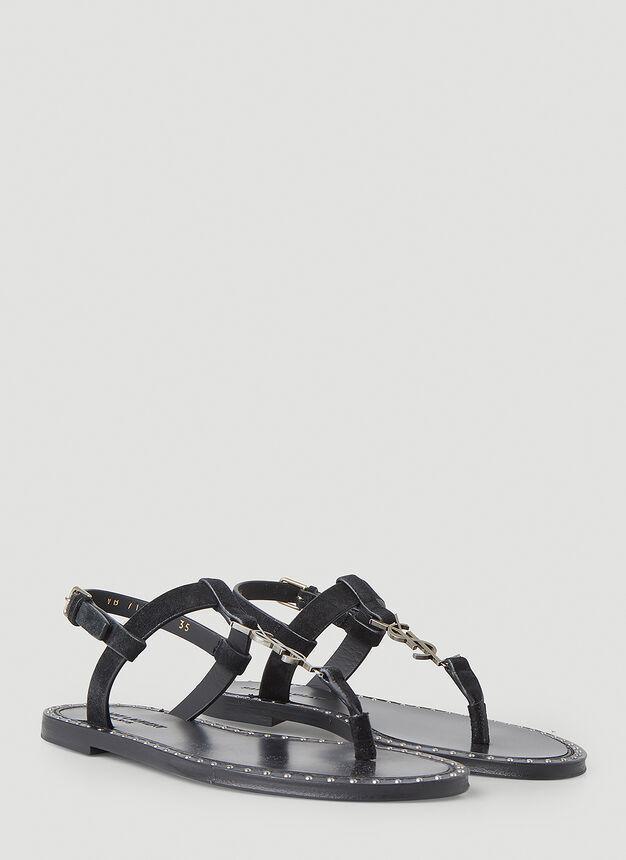 商品Yves Saint Laurent|Iota Sandals in Black,价格¥5744,第4张图片详细描述
