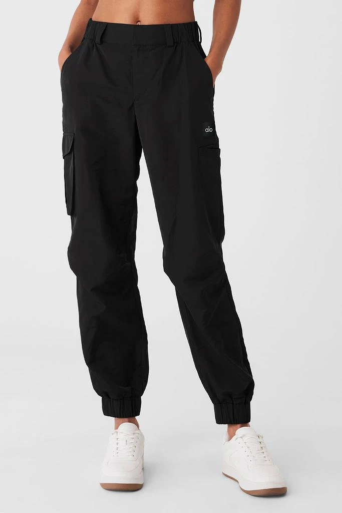 商品Alo|High-Waist Break Line Jogger - Black,价格¥672,第1张图片