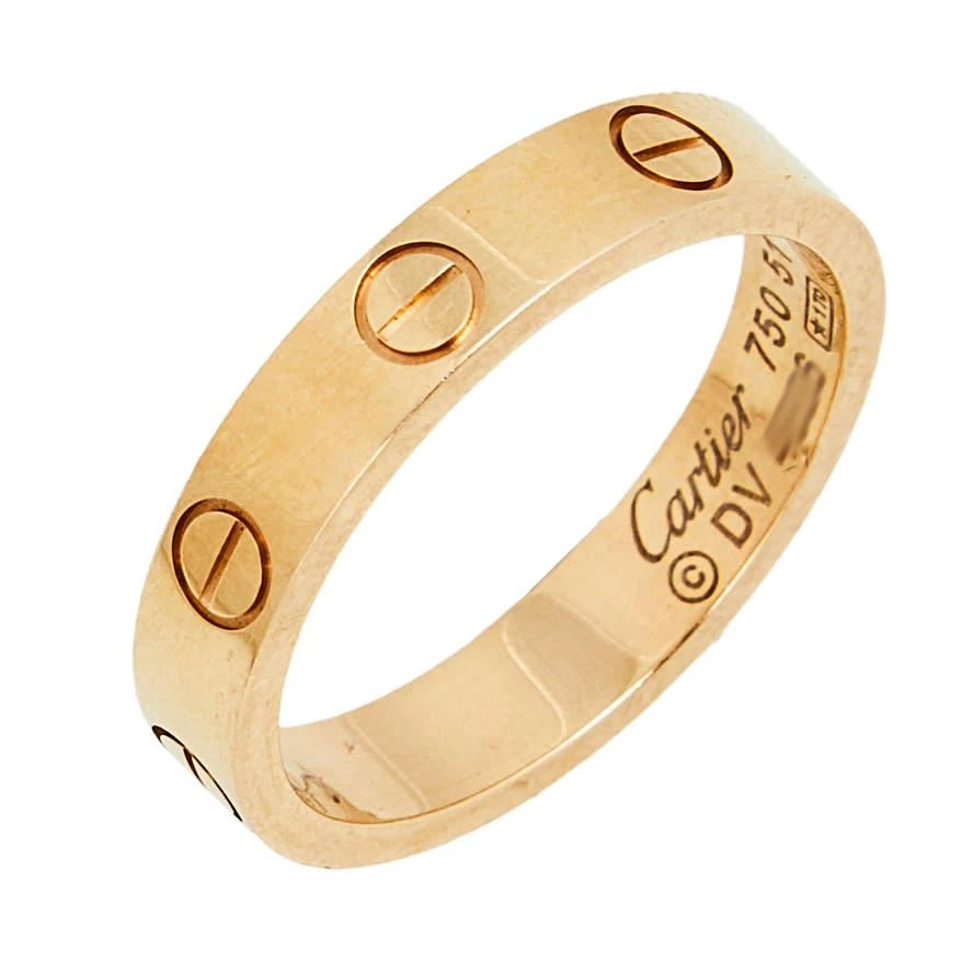 商品[二手商品] Cartier| Cartier Love 18K Rose Gold Narrow Wedding Band Ring Size 51,价格¥5413,第3张图片详细描述