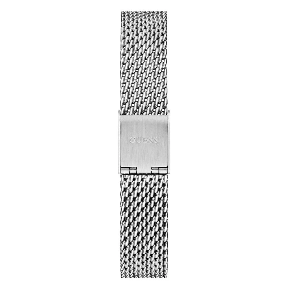 商品GUESS|Women's Silver-Tone Mesh Bracelet Watch 25mm,价格¥534,第3张图片详细描述