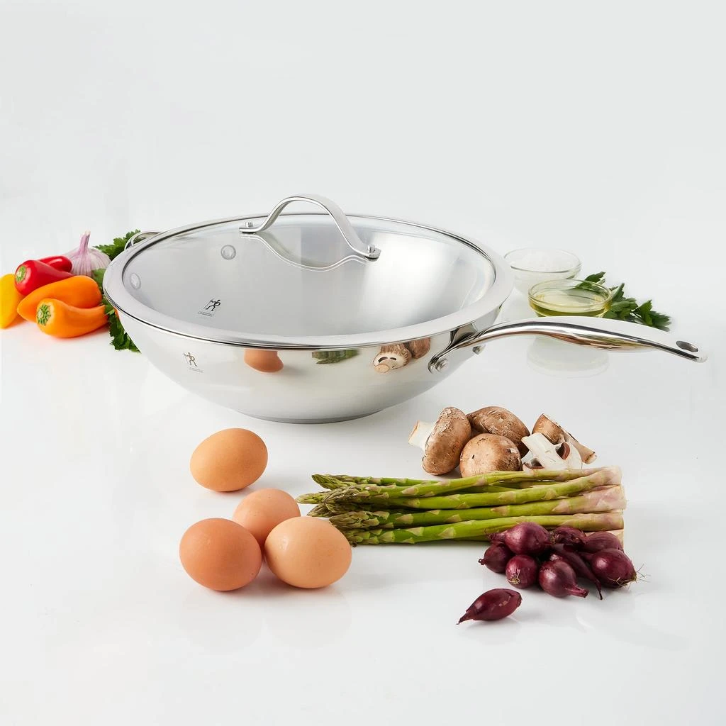 商品Henckels|Aragon 12.5-inch Stainless Steel Wok with Lid,价格¥636,第2张图片详细描述
