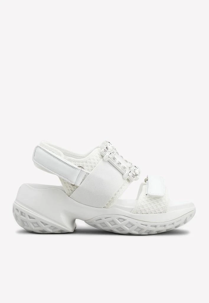 商品Roger Vivier|Vivran Crystal Buckle Embellished Loafers,价格¥5805,第1张图片