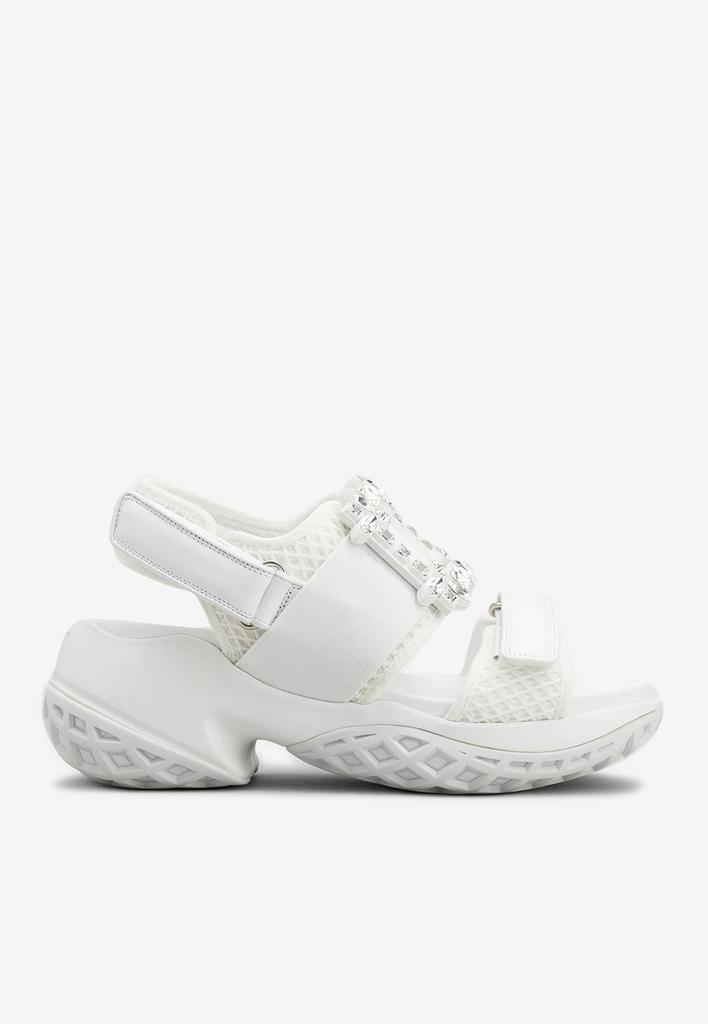 商品Roger Vivier|Vivran Crystal Buckle Embellished Loafers,价格¥4762,第1张图片