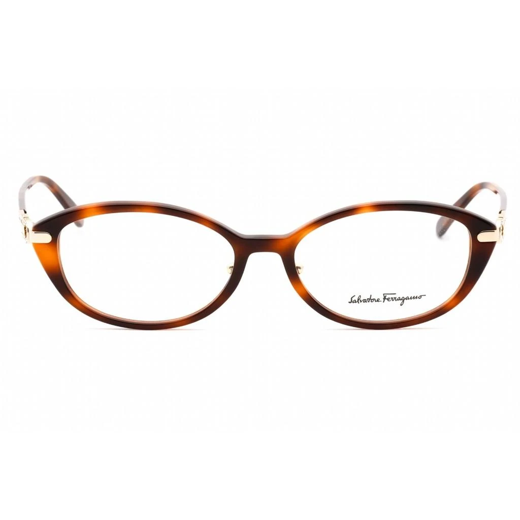 商品Salvatore Ferragamo|Salvatore Ferragamo Women's Eyeglasses - Havana Full Rim Oval Frame | SF2882RA 214,价格¥477,第2张图片详细描述