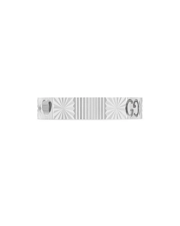 商品Gucci|18K White Gold Icon Heart & Double G Band Ring,价格¥11586,第2张图片详细描述