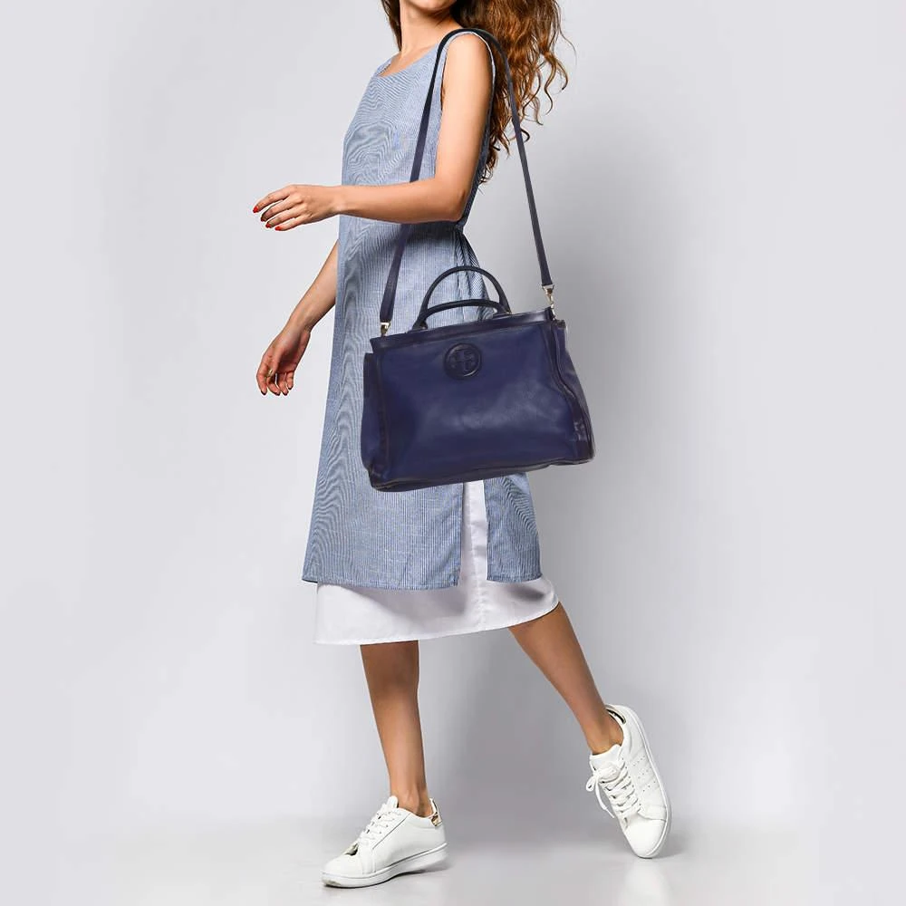 商品[二手商品] Tory Burch|Tory Burch Purple Leather Hannah Tote,价格¥2010,第2张图片详细描述