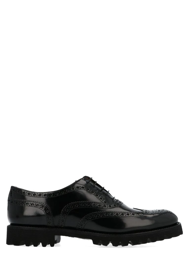 商品Church's|Church'S Womens Black Leather Lace-Up Shoes,价格¥9415,第1张图片