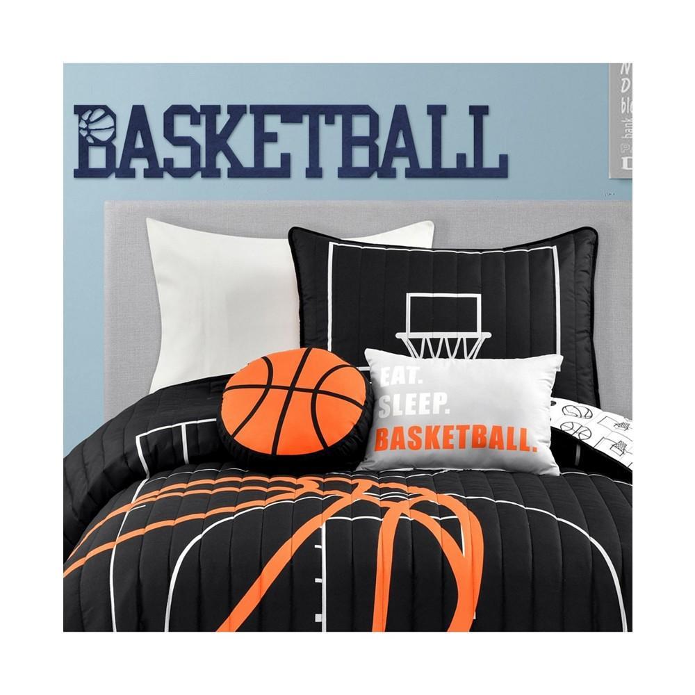 商品Macy's|Lush Décor Basketball Game 4 Piece Quilt Set for Kids, Twin/Twin XLong,价格¥1081,第7张图片详细描述