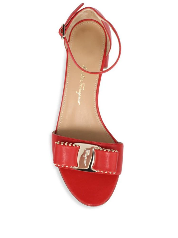 商品Salvatore Ferragamo|Gavina 一字带蝴蝶结凉鞋,价格¥1936,第4张图片详细描述