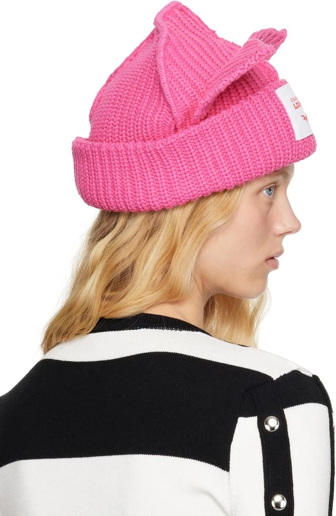 商品Charles Jeffrey Loverboy|Pink Chunky Ears Beanie,价格¥781,第3张图片详细描述