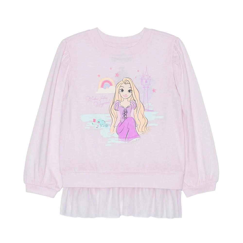 商品Disney|Little Girls Rapunzel Long Sleeve Mesh Peplum with Leggings Set,价格¥217,第3张图片详细描述