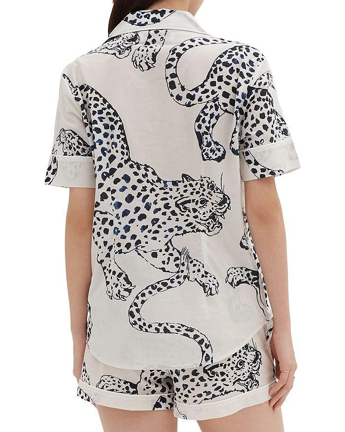 商品Desmond & Dempsey|Cotton Jaguar Shorts Pajama Set,价格¥1000,第2张图片详细描述