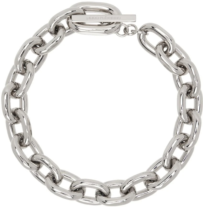 商品Rabanne|Silver XL Link Choker Necklace,价格¥2631,第1张图片