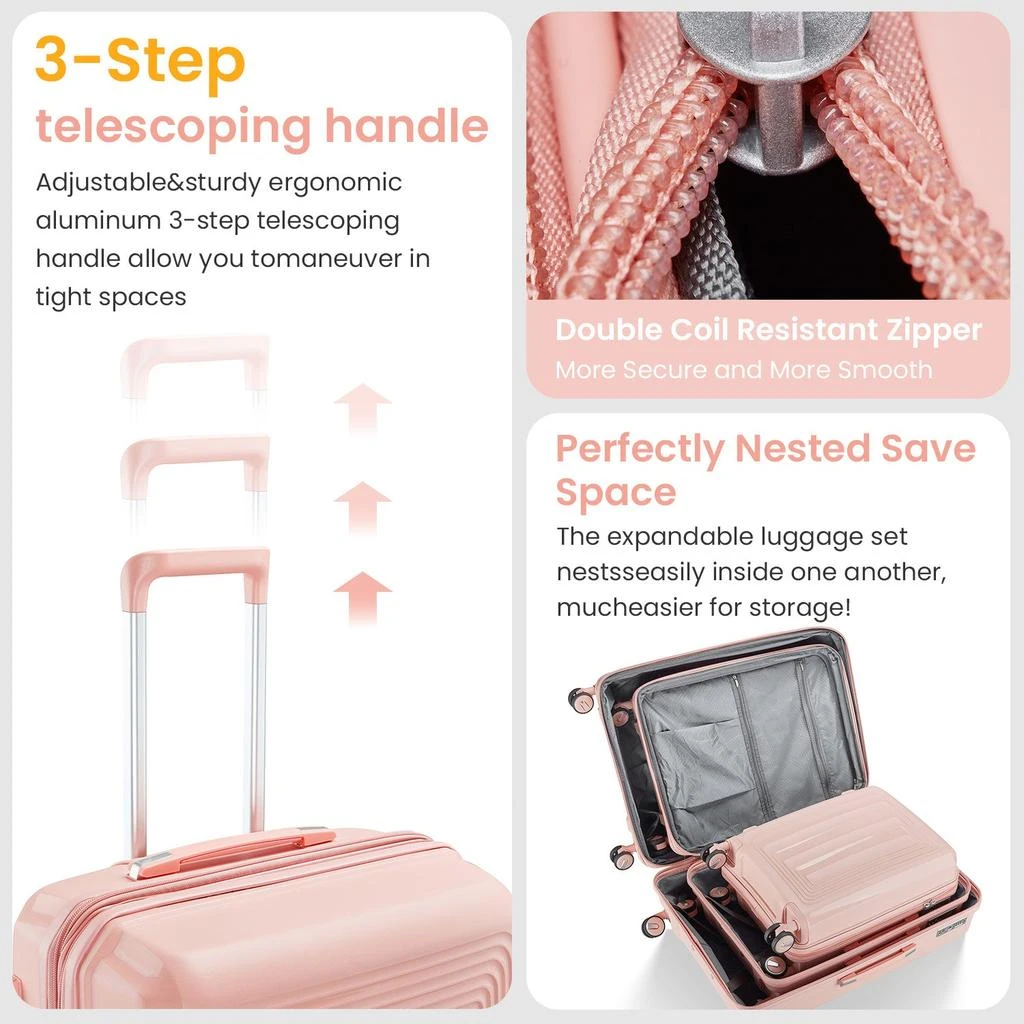 Streamdale Luggage 4 Piece Sets(14/20/24/28) 商品