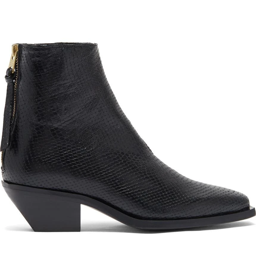 商品ALL SAINTS|Lenora Snake Embossed Leather Bootie,价格¥477,第3张图片详细描述