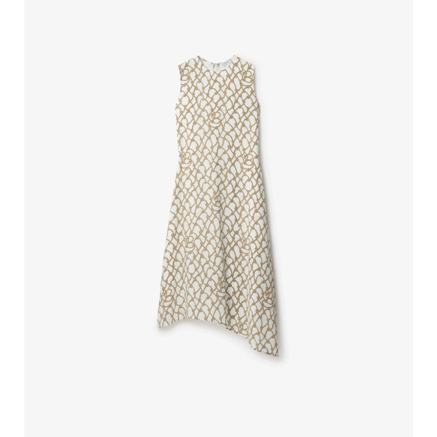 商品Burberry|【预售】 巴宝莉 25春夏 女士 连衣裙 扭结印花丝质连衣裙 81070301 ,价格¥14255,第1张图片