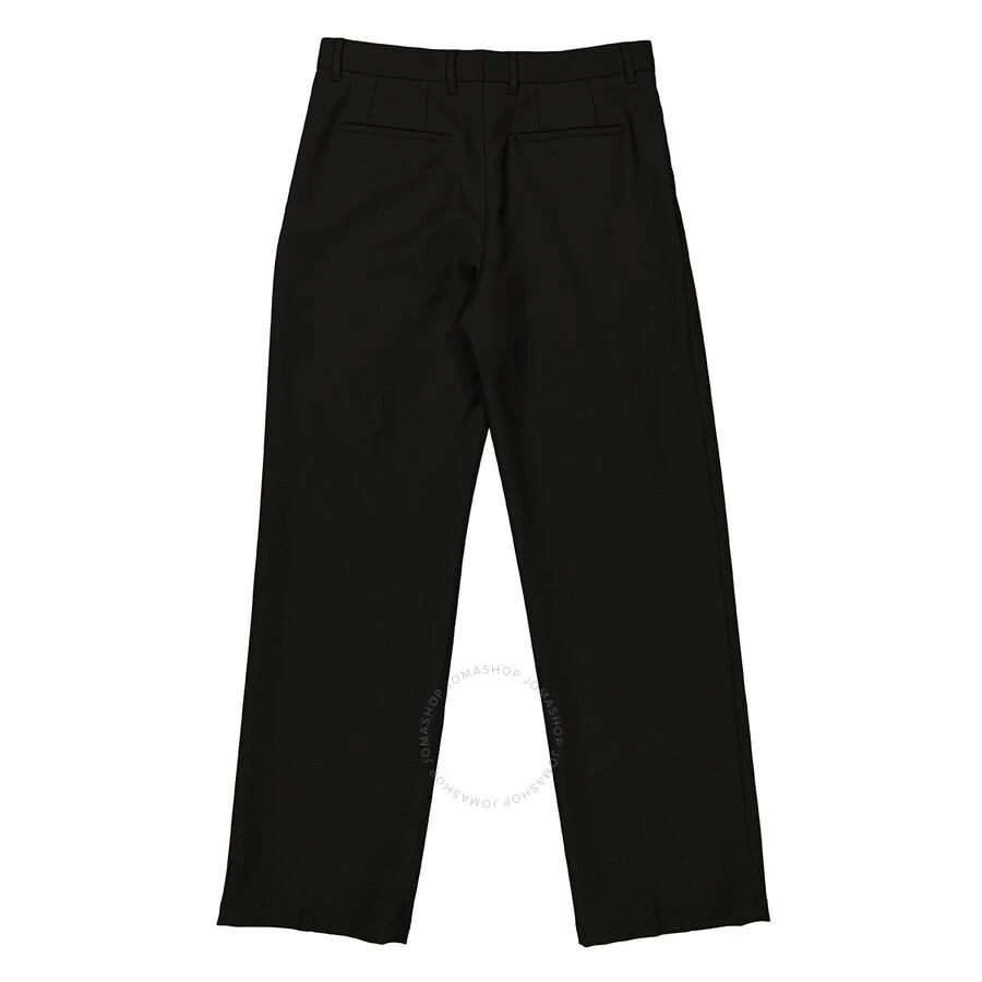 商品Burberry|Men's Black Wide Leg Wool Twill Trousers,价格¥738,第2张图片详细描述