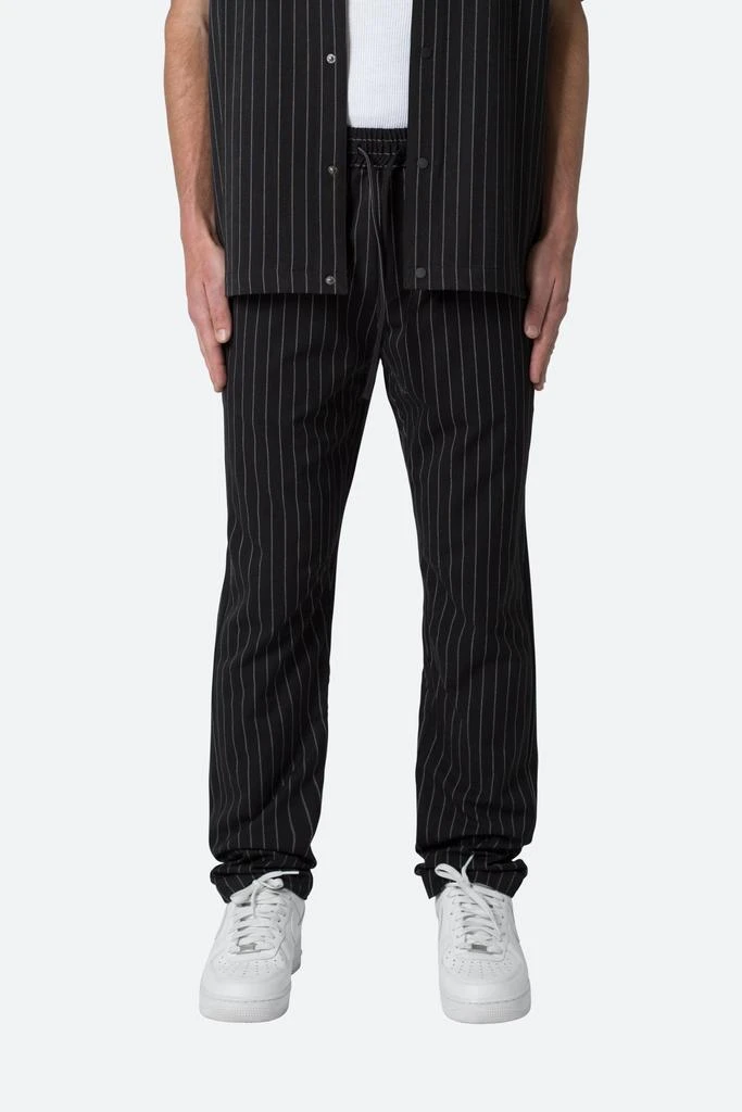 商品MNML|Pinstripe Drawcord Pants - Black,价格¥198,第1张图片