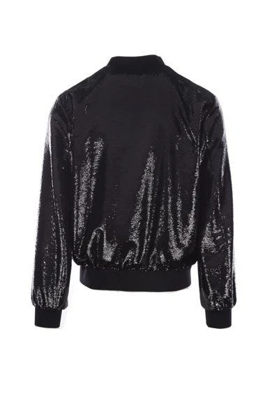 商品Prada|Prada Sequin-Embellished Long-Sleeved Zipped Bomber Jacket,价格¥17107,第2张图片详细描述