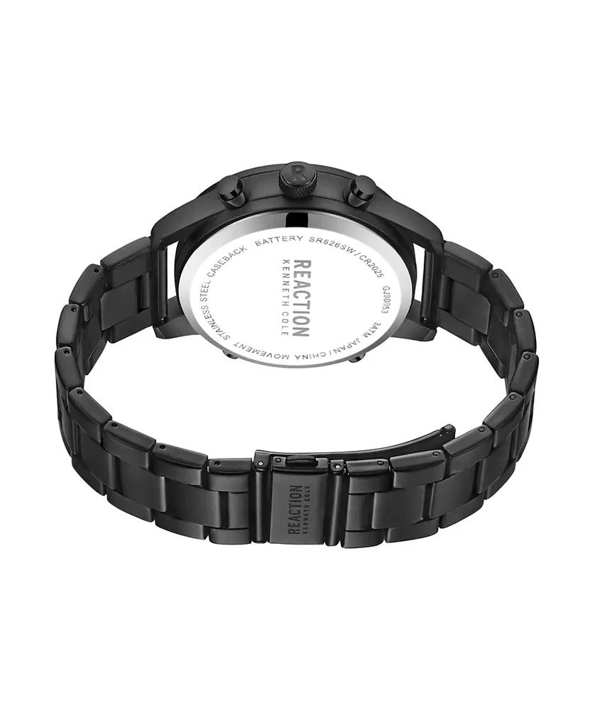 商品Kenneth Cole|Men's Ana-digi Black Stainless Steel Bracelet Watch, 46mm,价格¥636,第3张图片详细描述