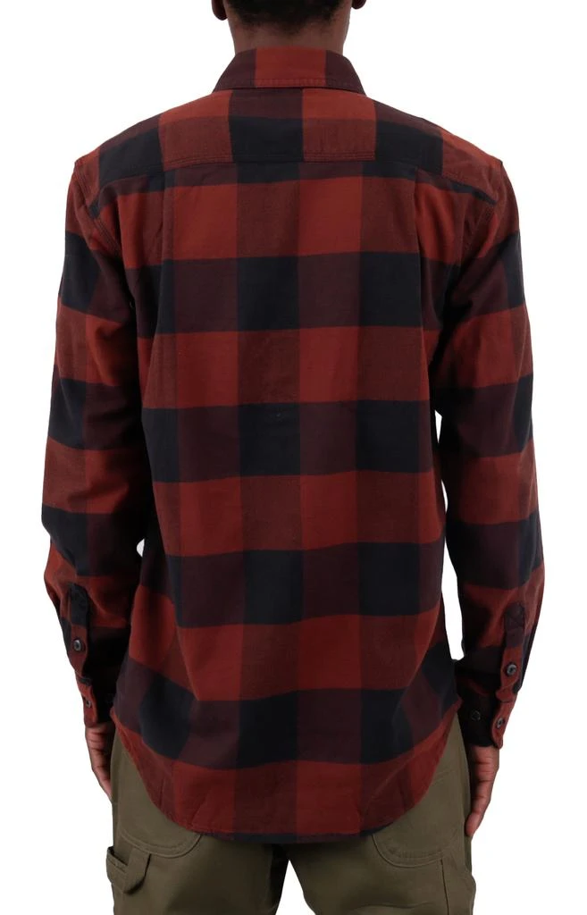 商品Carhartt|(105432) Rugged Flex Relaxed Fit MW Flannel L/S Plaid Shirt - Mineral Red,价格¥388,第3张图片详细描述