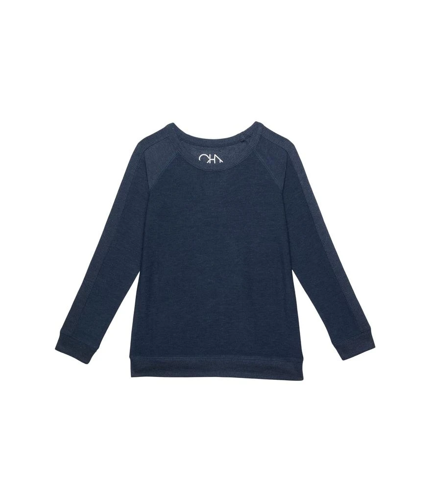 商品Chaser|Cozy Knit Long Sleeve Rib Panel Raglan Pullover (Little Kids/Big Kids),价格¥290,第1张图片