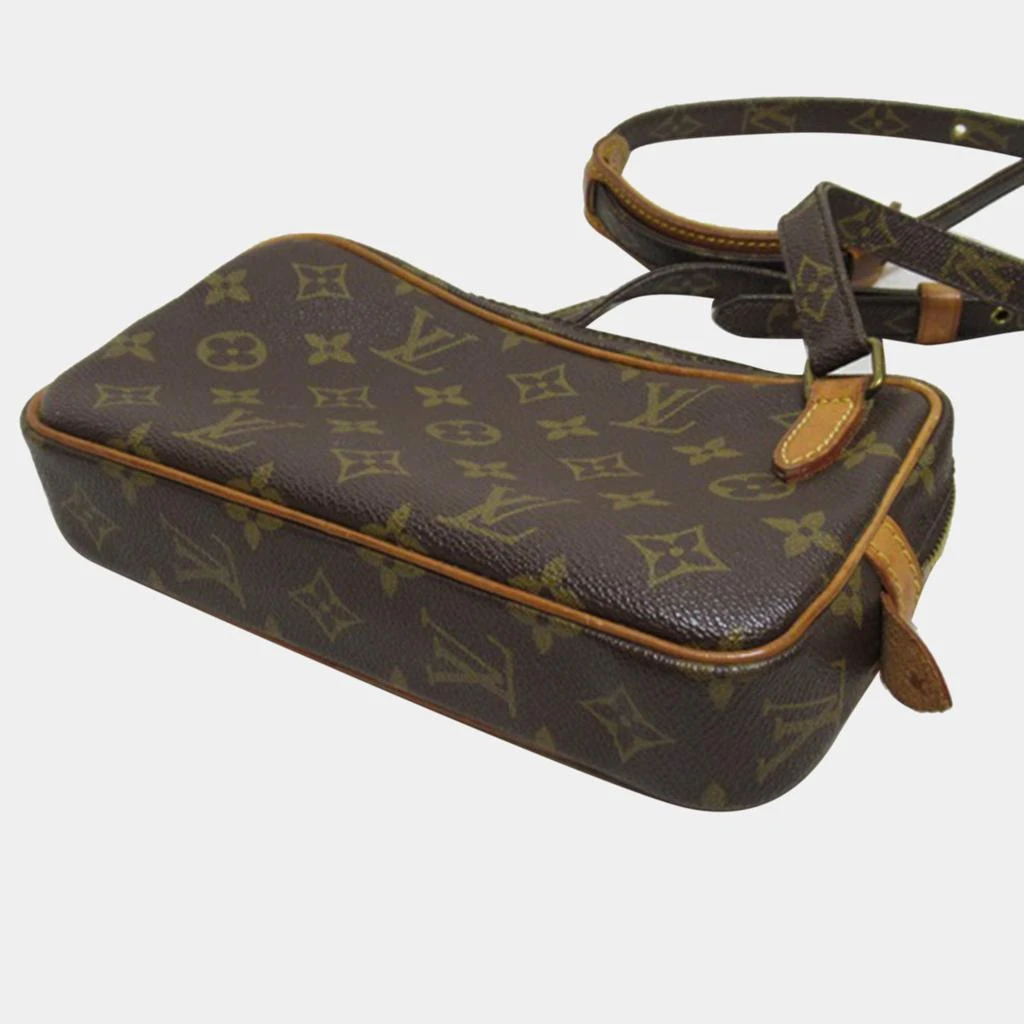 商品[二手商品] Louis Vuitton|Louis Vuitton Brown Canvas Monogram Pochette Marly Bandouliere Crossbody Bag,价格¥7193,第4张图片详细描述