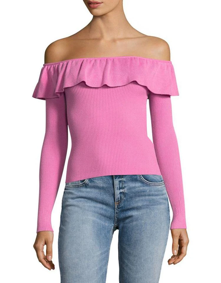 商品Miss Selfridge|Frill Bardot Top,价格¥226,第1张图片