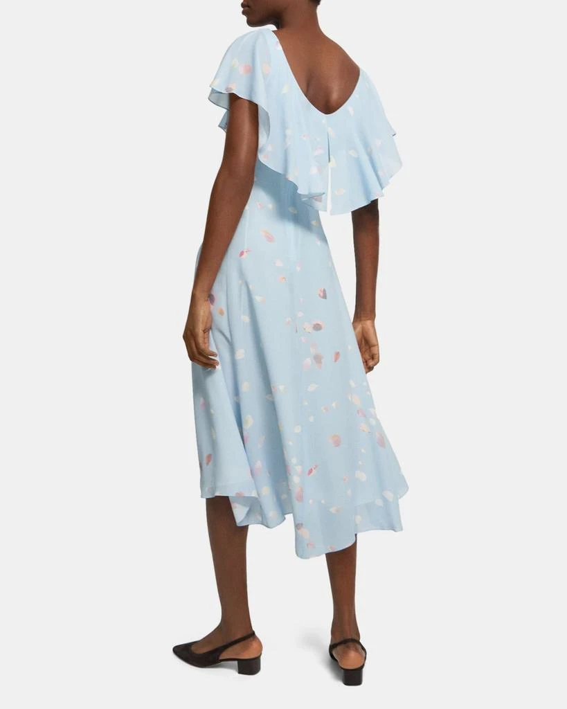商品Theory|Ruffled Dress in Floral Silk,价格¥1636,第3张图片详细描述