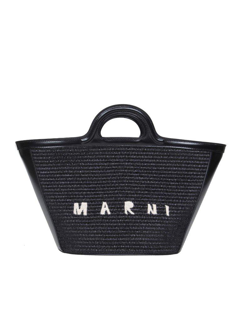 Marni Logo Embroidered Woven Tote Bag商品第1张图片规格展示