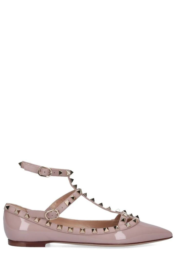 商品Valentino|Valentino Garavani Rockstud Pointed Toe Ballerina Shoes,价格¥4329,第1张图片