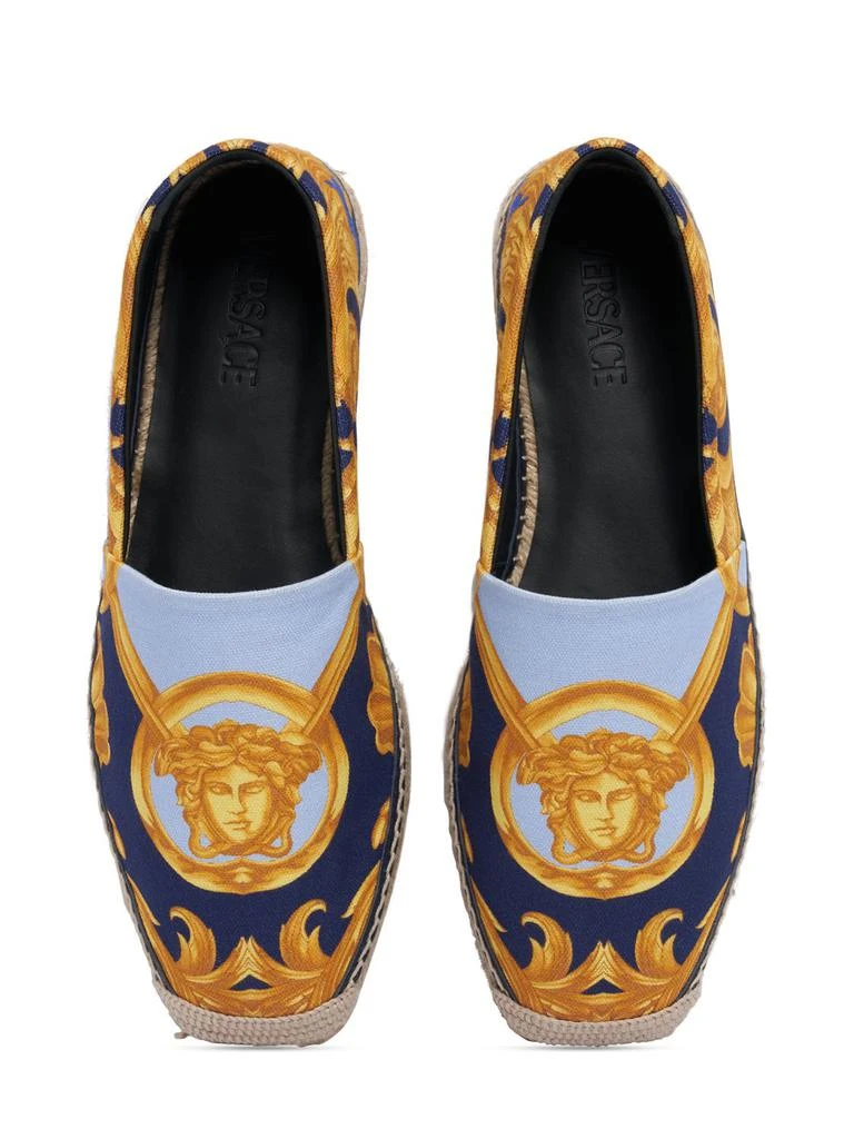 商品Versace|Heritage Print Cotton Canvas Espadrilles,价格¥2537,第5张图片详细描述