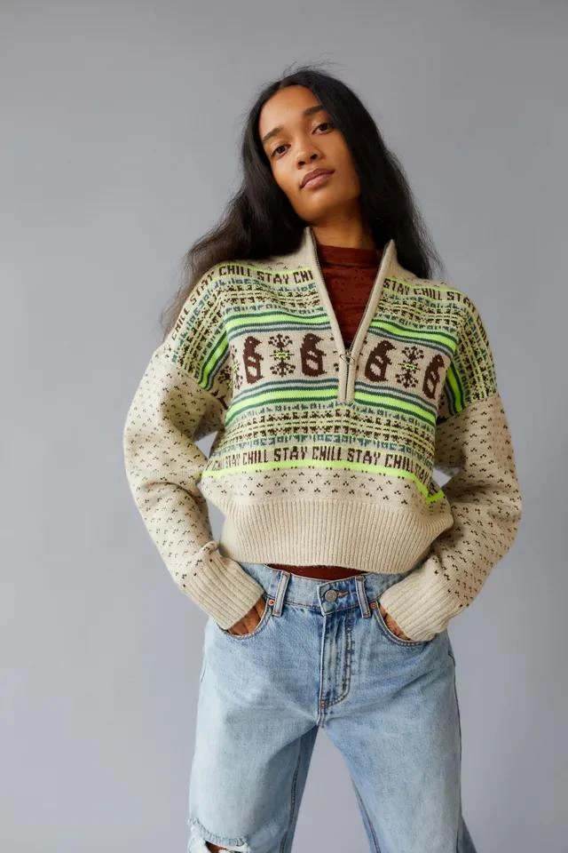 商品BDG|BDG Jesse Half-Zip Sweater,价格¥75,第1张图片