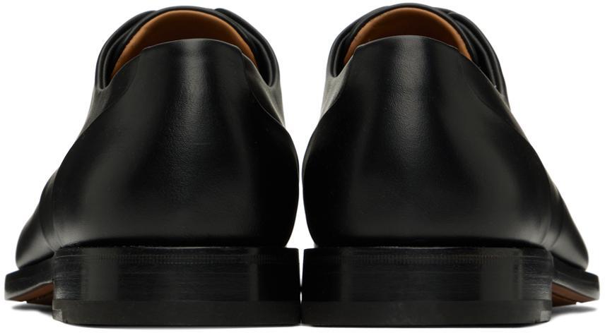 商品Salvatore Ferragamo|Black Perforated Derbys,价格¥7024,第4张图片详细描述