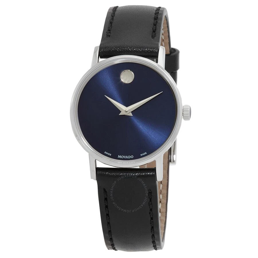 商品Movado|Classic Museum Quartz Blue Dial Ladies Watch 0607318,价格¥1434,第1张图片