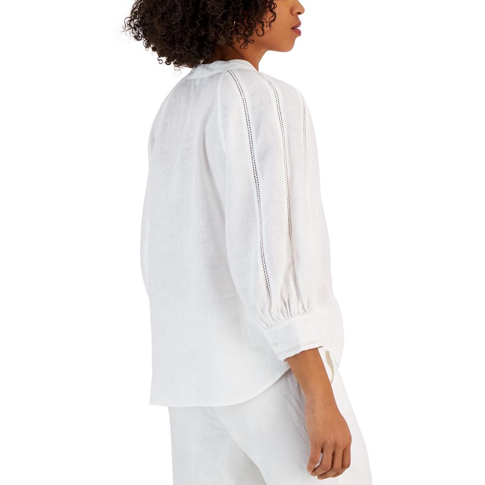 Women's Linen 3/4-Sleeve Top, Created for Macy's商品第2张图片规格展示