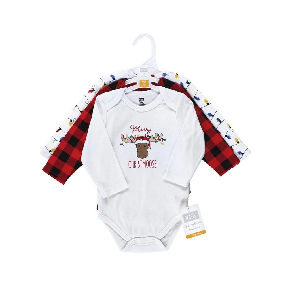 商品Hudson|Baby Boys and Girls Long-Sleeve Bodysuit, Pack of 3,价格¥105,第2张图片详细描述