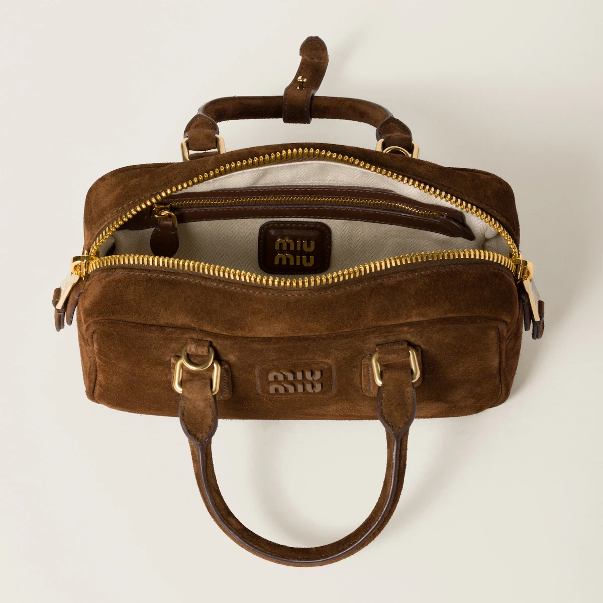【预售】 缪缪 25春夏 女士 手提包 Sac à main en suède matelassé Arcadie 5BB142_2CS4_F0324_V_OON 商品